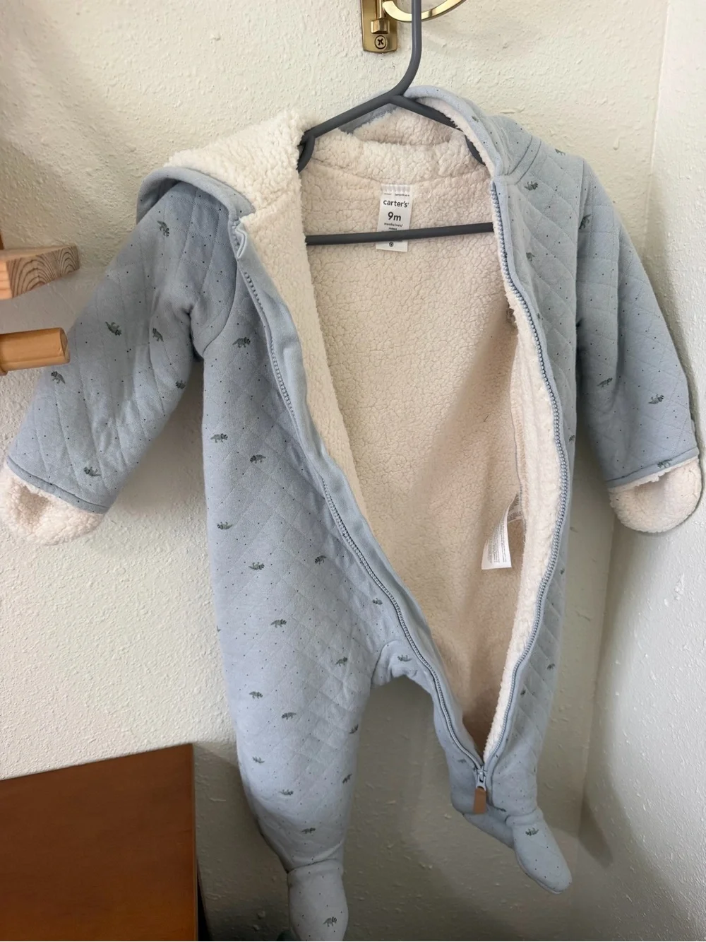 Carter's Light Blue Quilted Pram/outerwear